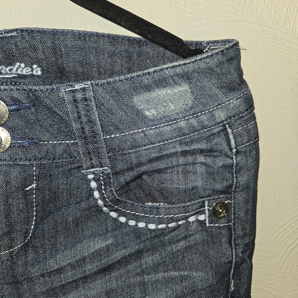 Y2K FASHION: Candies Bootcut Jeans Juniors Size 3 Distressed Stretch - Picture 4 of 12